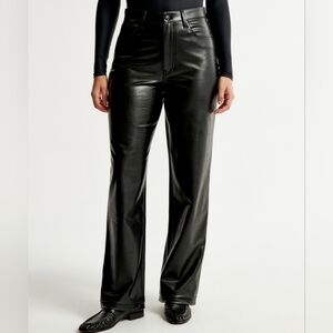 Abercrombie Women's Black Vegan Leather Pants